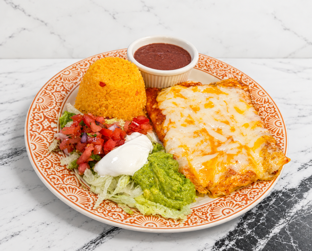 2 Enchiladas de Carne o Pollo (Platter)