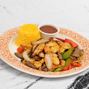 Fajitas Mixtas (Steak, Chicken & Shrimp)